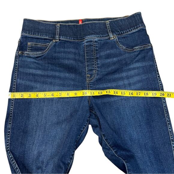 SPANX Dark Wash High Rise Pull-On Skinny Ankle Jeans 1X Petite - Picture 9 of 11